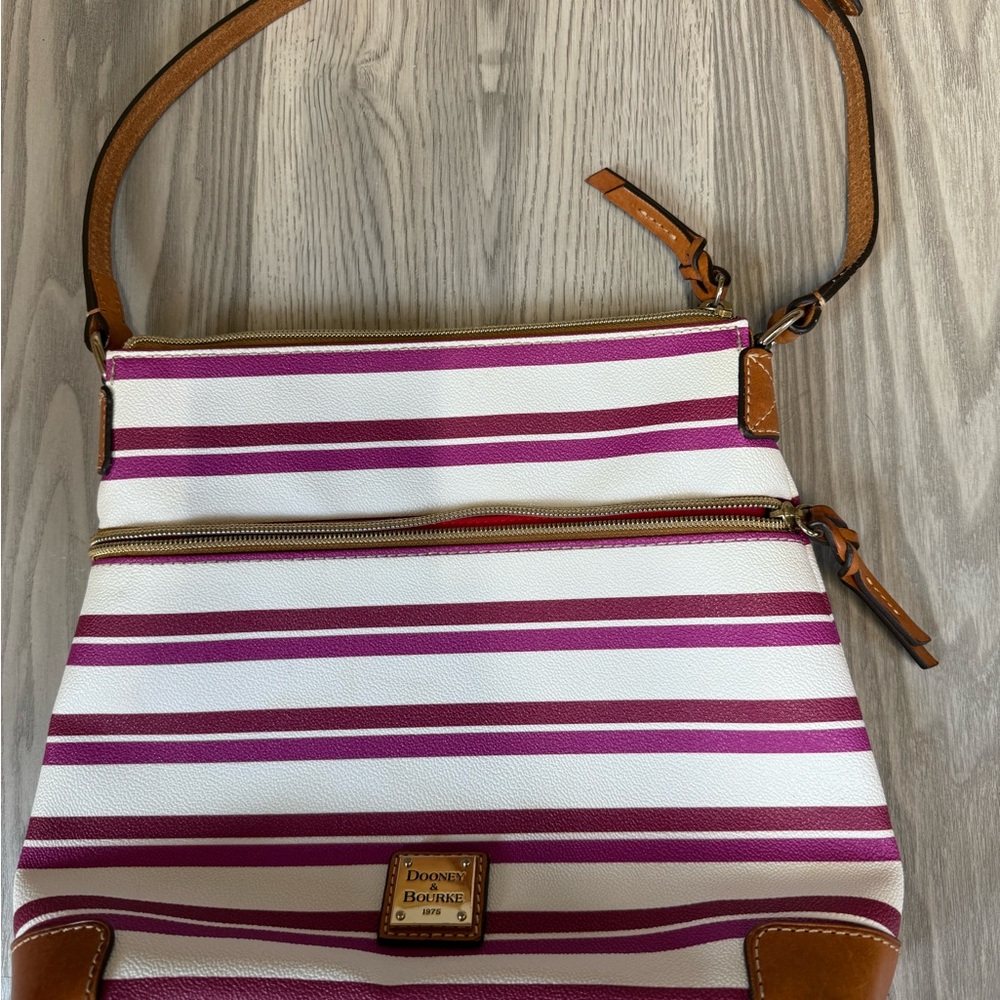 Dooney & Bourke Pink and White Crossbody Bag